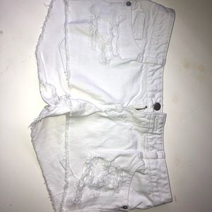 White Denim Shorts